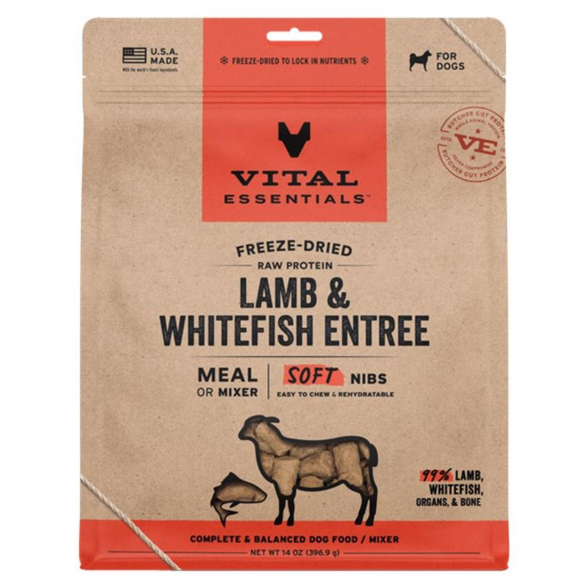 VE DOG SOFT NIBS LAMB WHITEFISH FD 14OZ