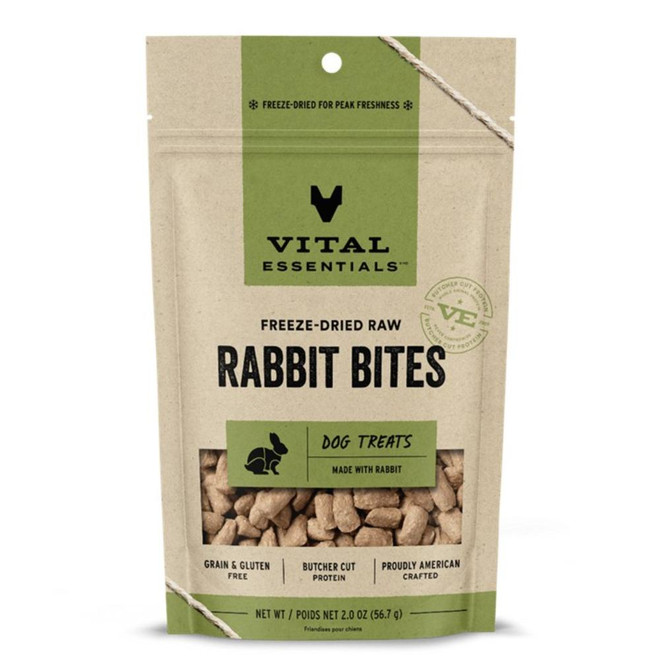 VE DOG RABBIT BITES FD TREAT 2OZ