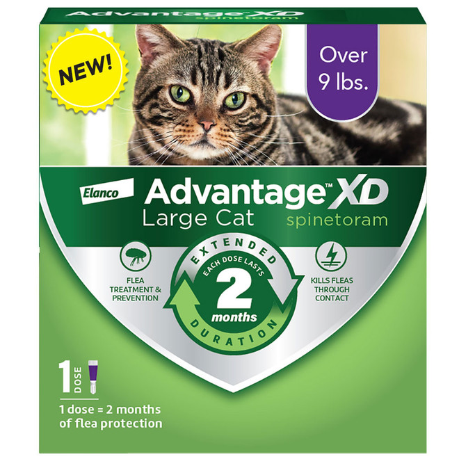 Advantage XD Flea Control for Large Cats, Over 9 lbs, 1-Dose (2 month supply)