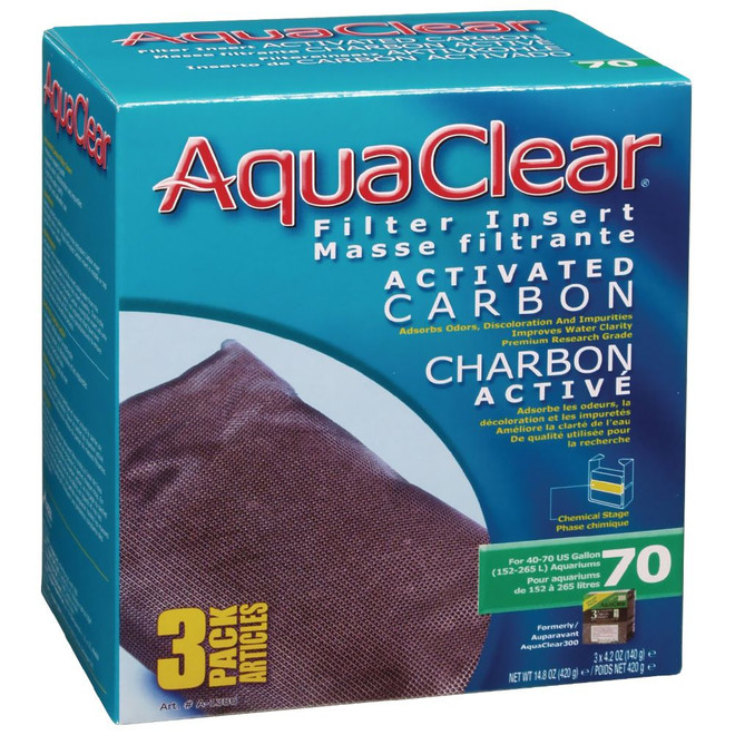 AquaClear 70 Filter Insert Activated Carbon (3 pack)