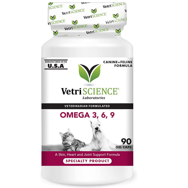VetriScience Omega 3, 6, 9 (90 Gel Caps)