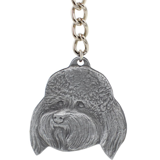 Dog Breed Keychain USA Pewter - Bichon Frise (2.5)