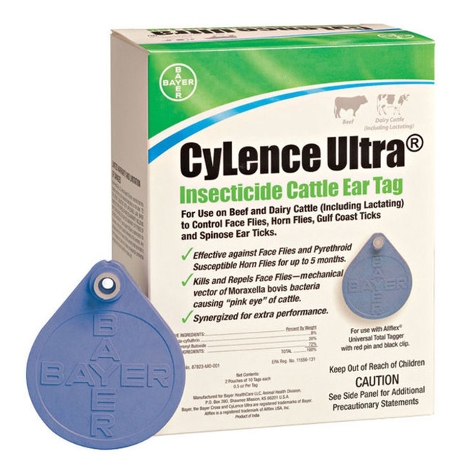 Cylence Ultra Insecticide Cattle Ear Tag, 20-count