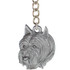 Dog Breed Keychain USA Pewter - Silky Terrier (2.5)