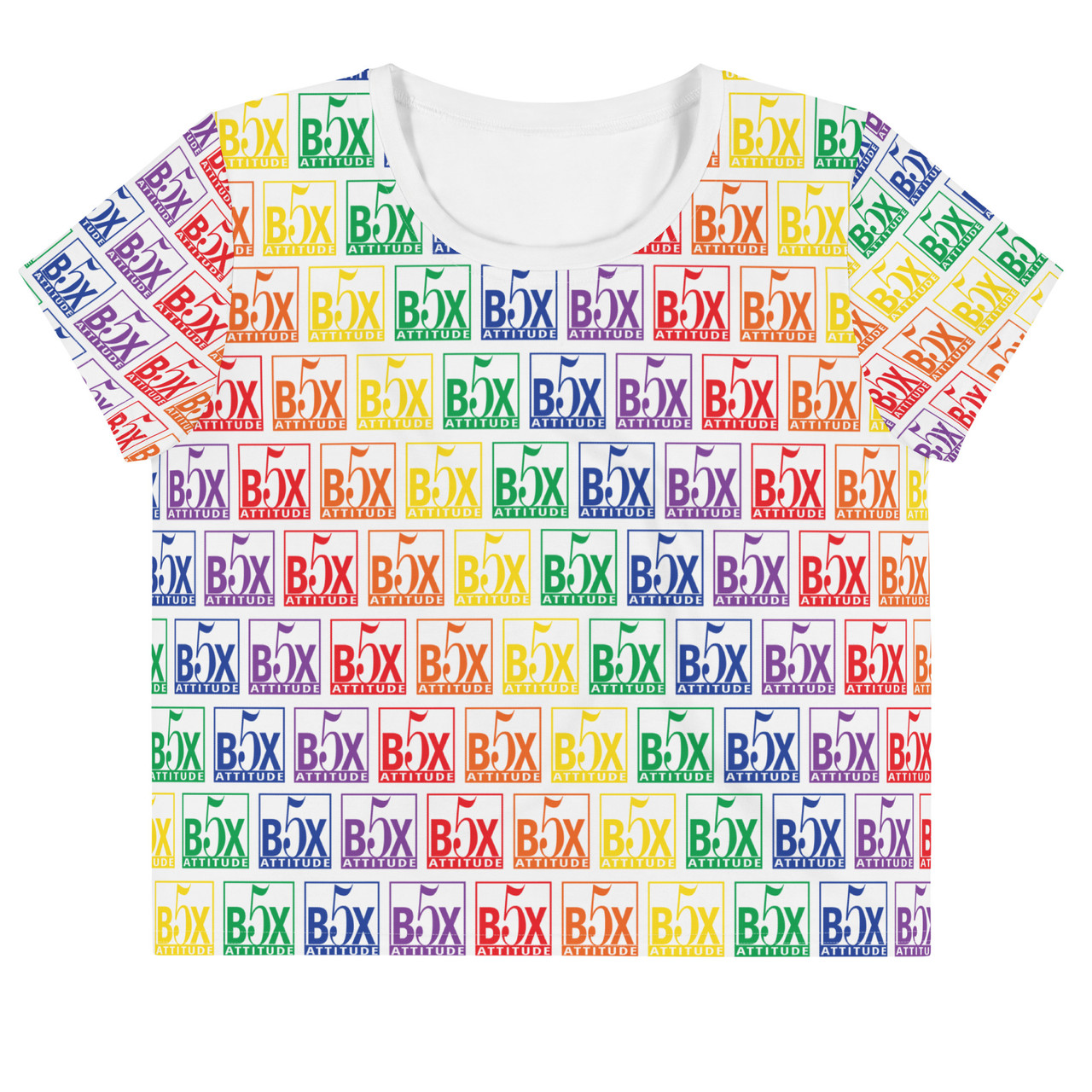 Box 5 Attitude Rainbow Crop Top