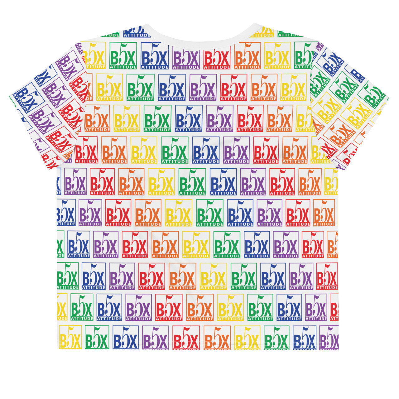 Box 5 Attitude Rainbow Crop Top