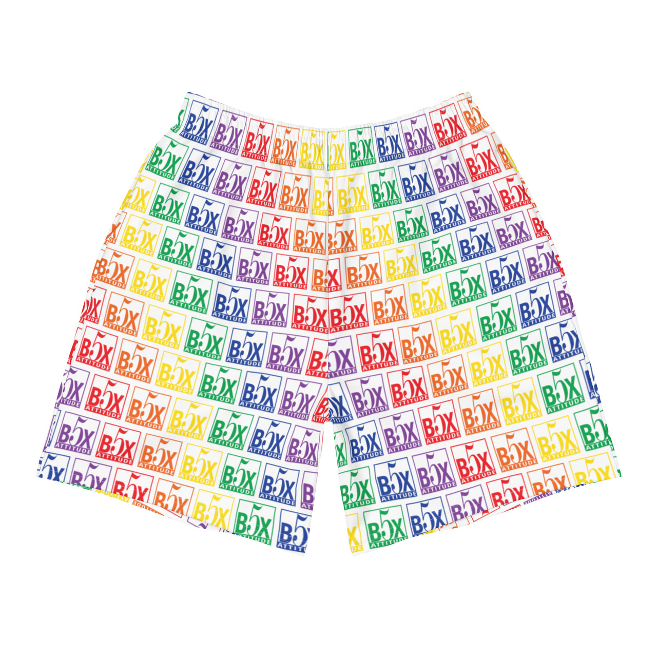 Box 5 Attitude Rainbow Athletic Shorts