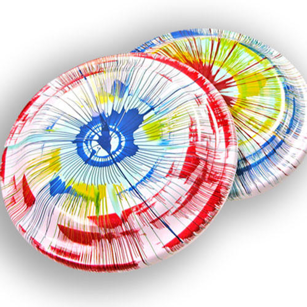 Spin Art Frisbee. White Fun Flyers That Can Be Painted