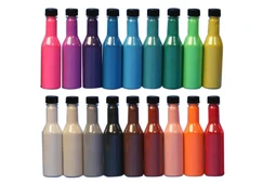 Colored sand color comparison showing 18 craft sand colors
