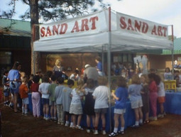 Sand Art Booth at a School Carnival