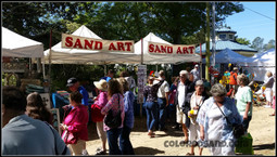 Sand Art Booth At A Festival