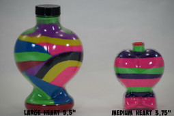 Sand Art Heart Bottle Comparison