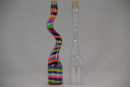Curvy Stretch Sand Art Plastic Bottle