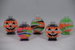 Pumpkin shaped plastic sand art bottle