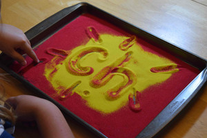 Colored Sand Tray Fun