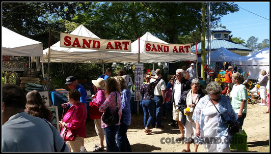 Sand Art Booth At A Festival