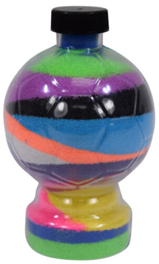 Large Sand Art Soccer Ball Bottle