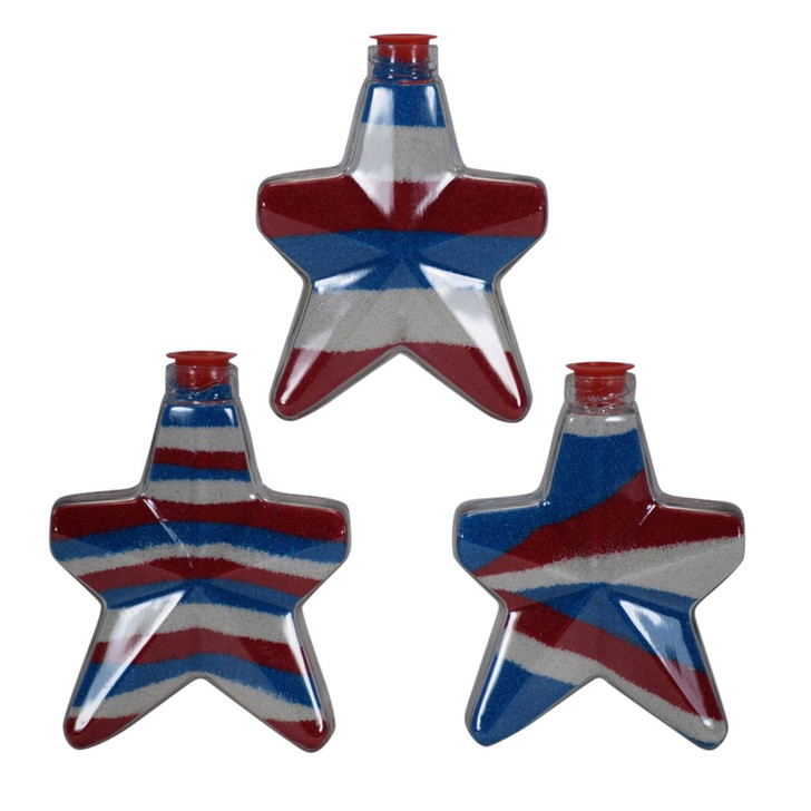 Patriotic Star Sand Art Kit 30 Pieces