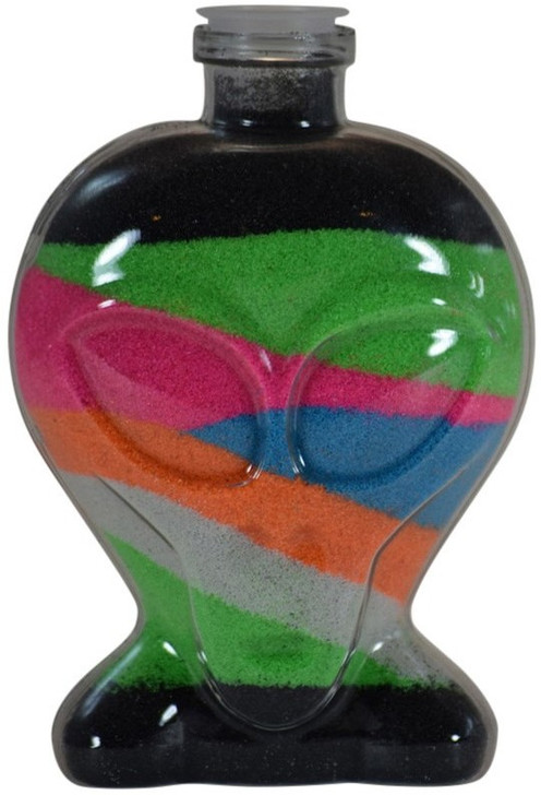 Plastic Alien Sand Art Bottles. Out Of This World Fun