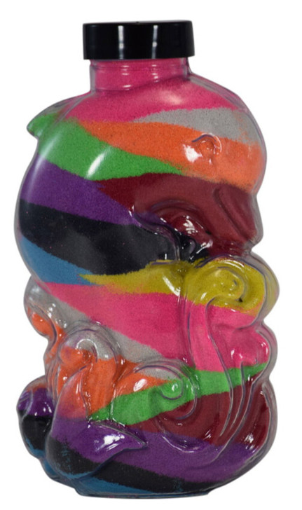 シーアートインザボトル Large Dolphin Sand Art Bottle. Under The Sea Or Mermaid
