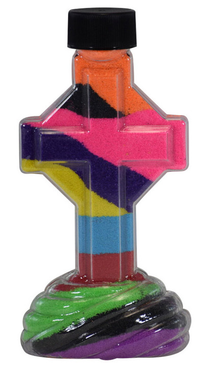 Cross Sand Art Bottle