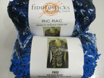 FIDDLESTICKS RIC RAC SCARF YARN BLUE MIX,100GRS,PATTERN ON BAND