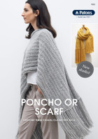 PATONS KNITTING PATTERN, PONCHO/SCARF IN INCA YARN,NO 9003
