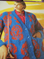 CRUCCI KNITTING PATTERN,FOR LADIES,INTARSI YARN, 4 DESIGNS,VOL 93