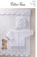 Peter Pan Knitting Pattern - Jacket & Hat (P1314)