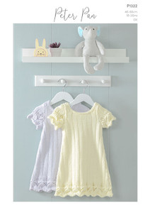 Peter Pan Knitting Pattern - Kids Dress - sizes 46-66cm (P1322)