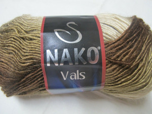 NAKO VALS DK,PREMIUM ACRYLIC,BROWN MIX,NEW,100GRS,SALE,NO 86462