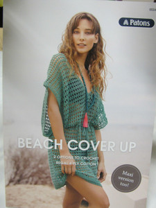 PATONS CROCHET LEAFLET,NO 0024,BEACH COVERUP,REGAL 4PLY
