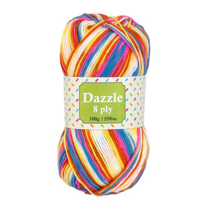 Dazzle 8 Ply Yarn - Fairground Multi (6321)