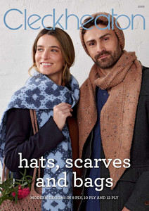 Cleckheaton Knitting Pattern - Hats Scarves & Bags (2003)