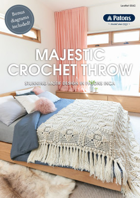 Majestic Crochet Throw - Patons Knitting Pattern (front)