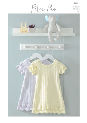 Peter Pan Knitting Pattern - Kids Dress - sizes 46-66cm (P1322)