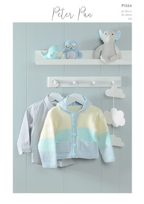 Peter Pan Knitting Pattern - Kids Jacket - 41-61cm  (P1324)