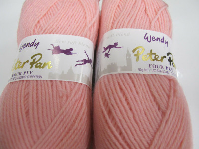 WENDY PETER PAN 4 PLY YARN,  PINK 382,50GR