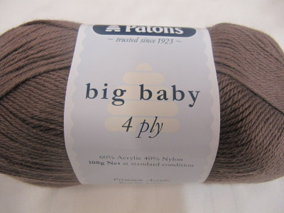 PATONS BIG BABY 4 PLY YARN, DONKEY NO 2566,100GRS,DISC COLOUR