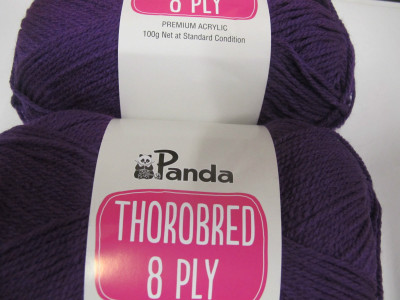 THOROBRED 8 PLY 100 GR  MID PURPLE,SALE,NO 2007,PREMIUM ACRYLIC