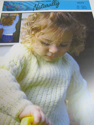 NATURALLY LEAFLET,NO K573,JUMPER, 8 PLY,SIZES 56-71 CM