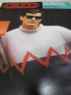 CRUCCI PATTERN BOOK,MENS ZONE,VOLUME 39,VINTAGE,12 DES
