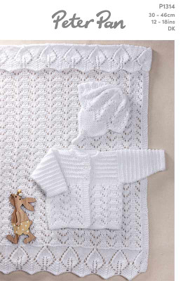 Peter Pan Knitting Pattern - Jacket & Hat (P1314)