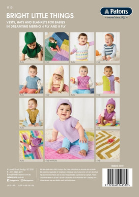 Bright Little Things - Patons Knitting Pattern (1110) - back