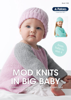 Mod Knits in Big Baby - Patons Knitting  Pattern (1105) cover