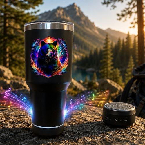 26 oz Blue tooth speaker mug IDZ Animals