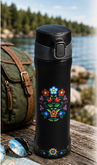 Anishinaabe EasySip Insulated Stainless Steel Water Bottle