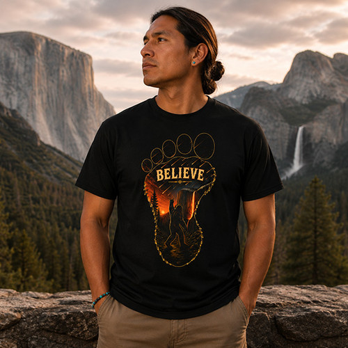Bigfoot BELIEVE - Firefalls Front Chest Print