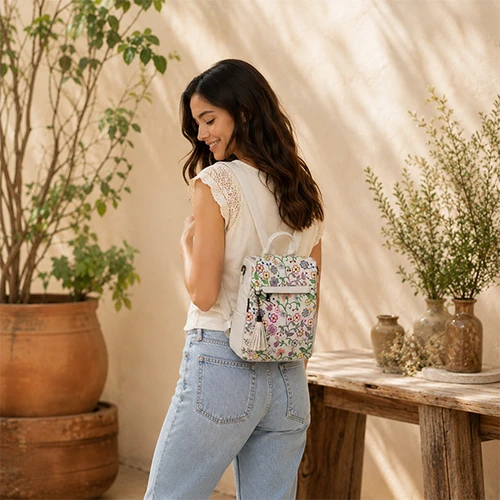 Anishinaabe Voyager Convertible Backpack Purse