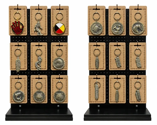 Keychain Display Double sided Spinner  (Keychains not included)